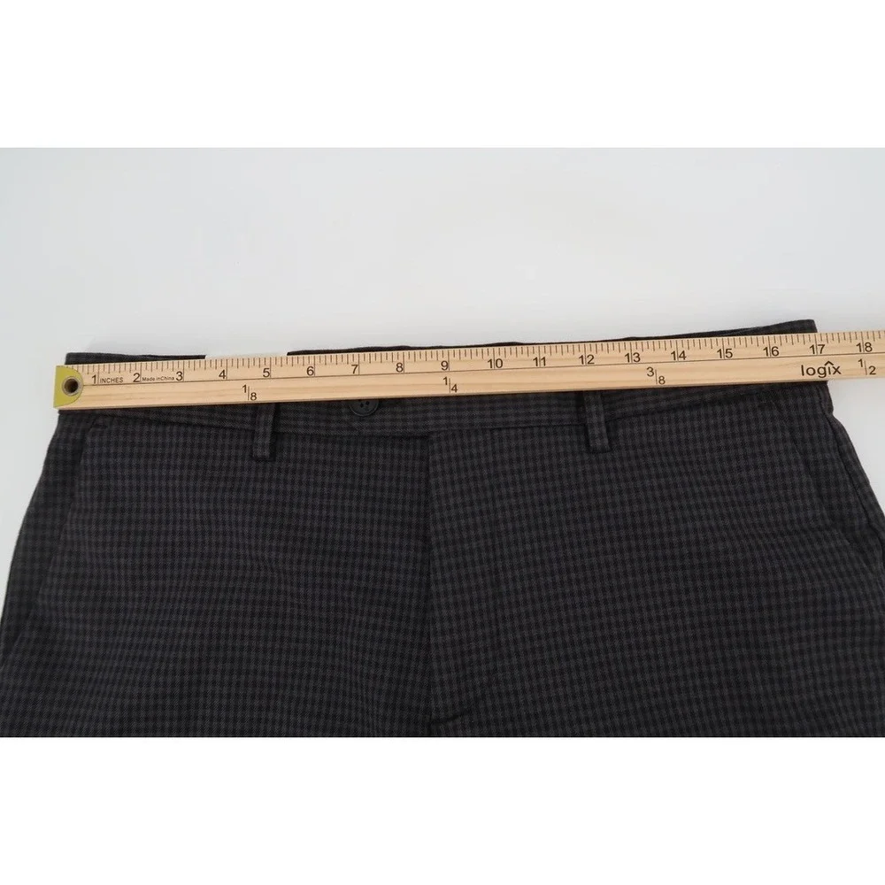 Banana‎ Republic Men's 34x30 Grayson Slim Tapered Fit Ankle Pants Gingham Gray